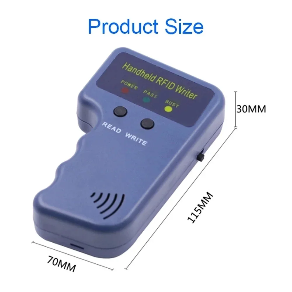 มือถือ 125KHz อ่าน EM4100 TK4100 RFID เครื่องถ่ายเอกสาร Duplicator Programmer Reader EM4305 T5577 Rewritable ID Keyfobs แท็กการ์ด