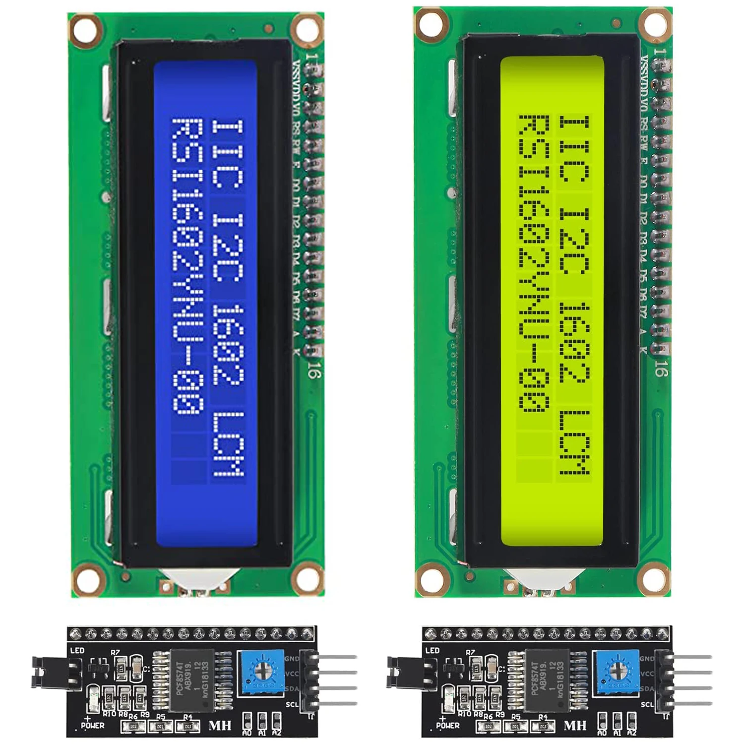 Module LCD1602 16x2 caractères écran bleu écran LCD PCF8574T PCF8574 1602 LCD avec Interface IIC I2C 5V