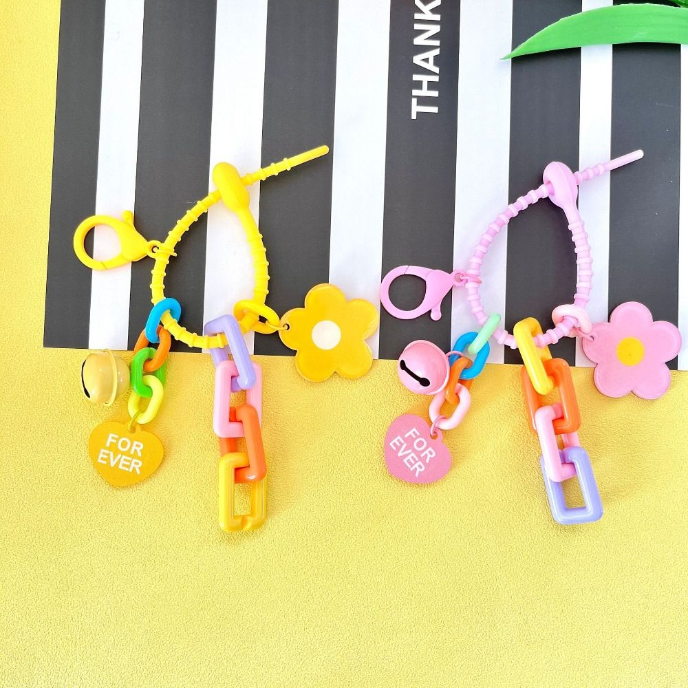 Creative Candy สีดอกไม้หัวใจจี้พวงกุญแจน่ารักดอกไม้ขนาดเล็ก Key แหวนกระเป๋าจี้อุปกรณ์เสริม