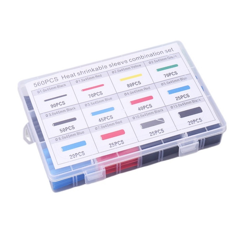 Schrumpfschlauch, hitzebeständiger Schlauch, Schrumpfverpackungsset, Kabel, Isolierhülle, 100–750 Stück
