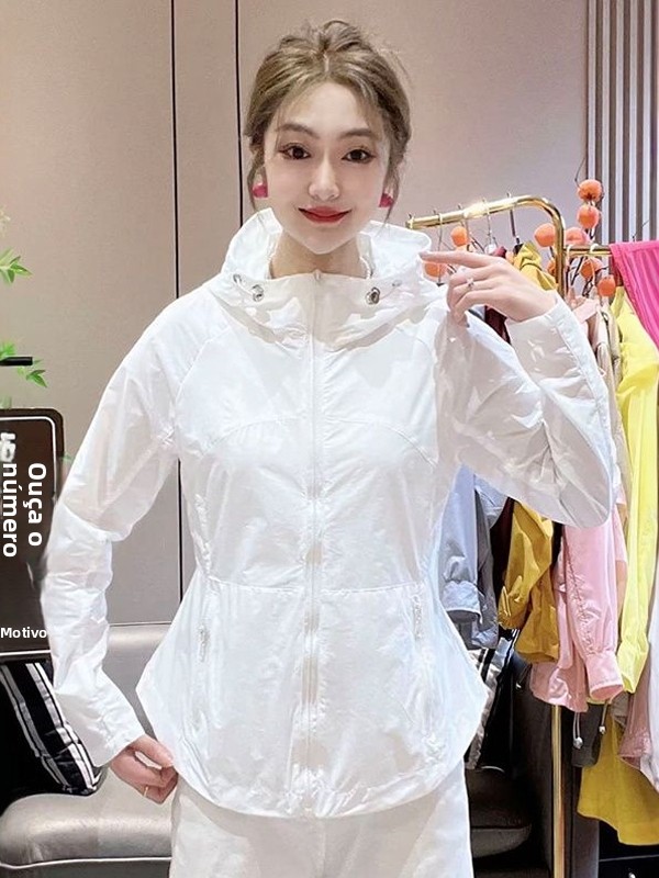 Roupas de Proteção Solar para Mulheres, Estilo Versátil e Slimming, Moda Respirável para Esportes ao Ar Livre na Primavera e ...