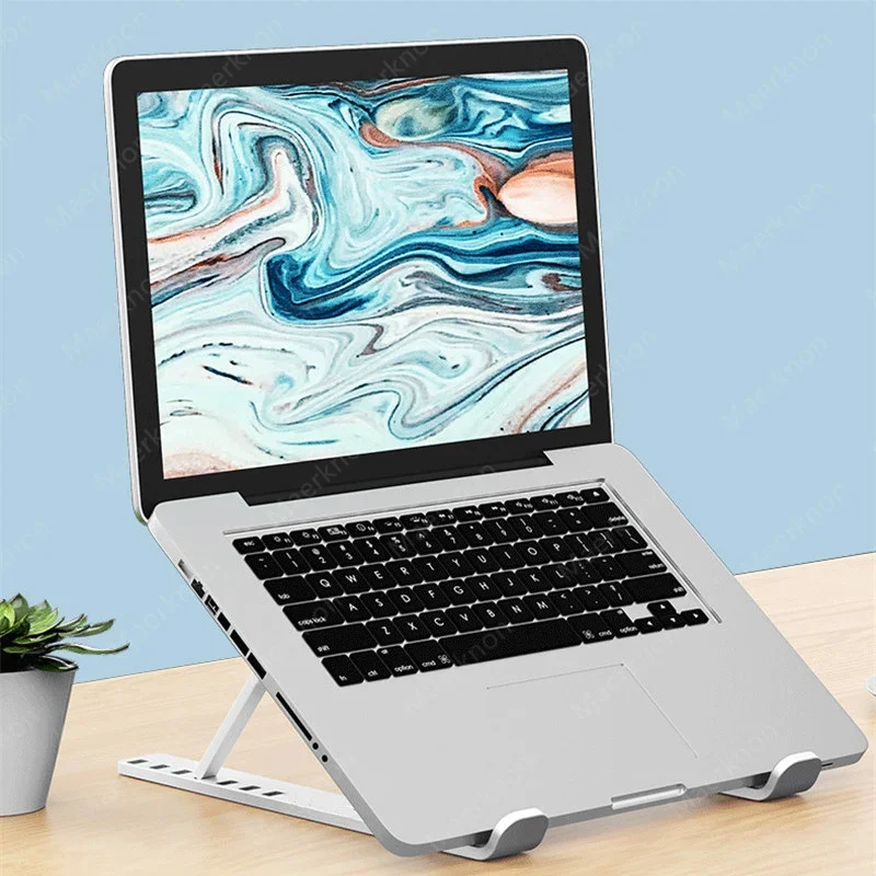 Soporte plegable portátil para monitor de ordenador, soporte ajustable para ordenador portátil, adecuado para accesorios de base para tableta de tamaño pequeño