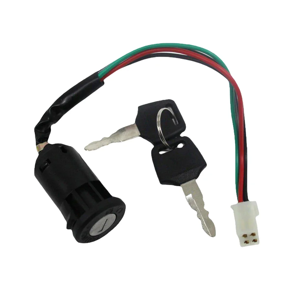 Universal Motocicleta Karting Ignition Switch, 4 Pin Wire, Ligar e desligar interruptor de ignição com chaves, ATV, 50cc, 70 cc, 90 cc, 110 cc, 150 cc, 250cc
