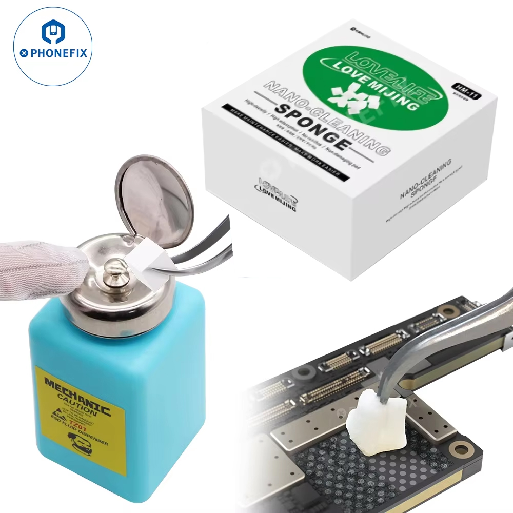 Botella de Alcohol mecánica, contenedor de líquidos de plástico de 180ML para reparación de iPhone, limpieza de placa base, dispensador de líquido ESD, herramientas mecánicas