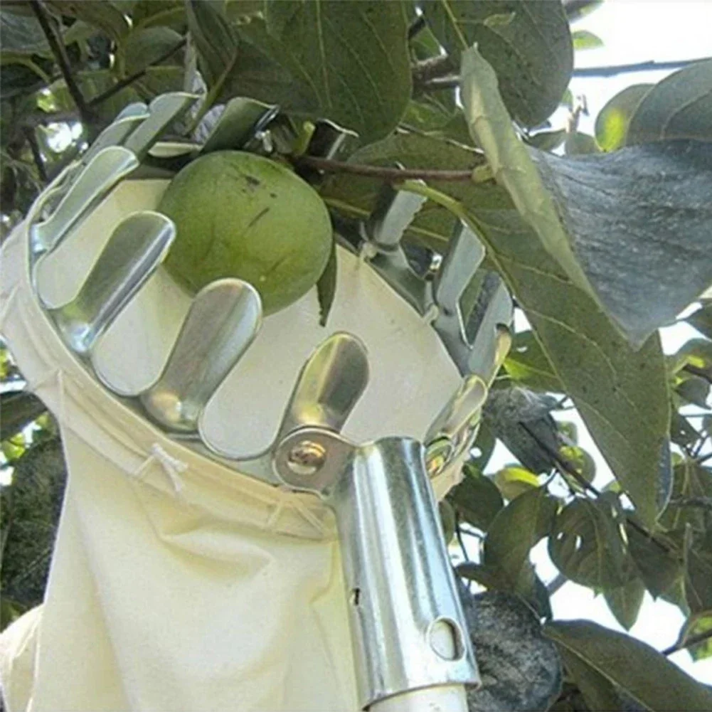 สวนผลไม้ Picker Head Orchard Apple Pears สีส้มสูงต้นไม้หยิบเครื่องมือผลไม้ Catcher กระเป๋าที่ถอดออกได้ฟาร์มผลไม้ Collector