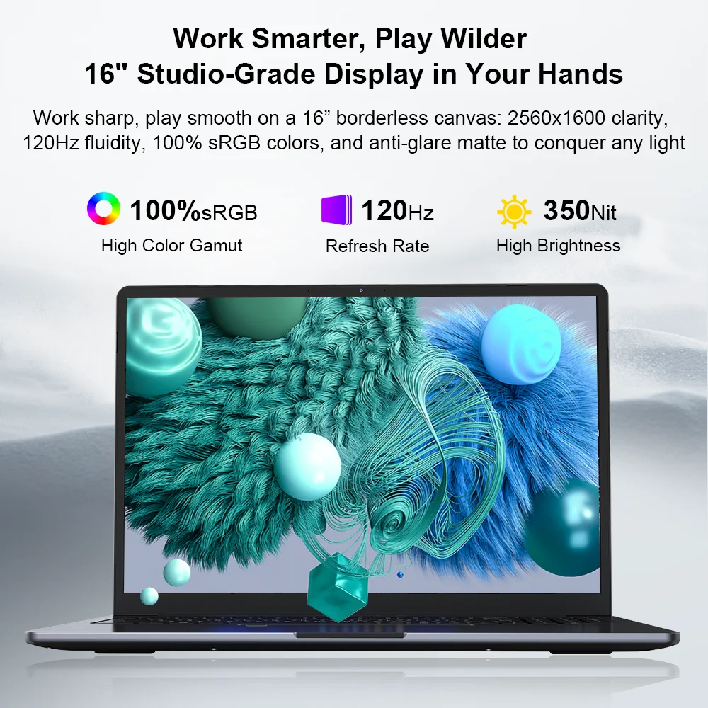 Ninkear A15 Pro Laptop AMD Ryzen 5 5500U 16 pollici 120Hz 2560*1600 Display 16GB 512GB Impronte digitali Sblocco Notebook Computer