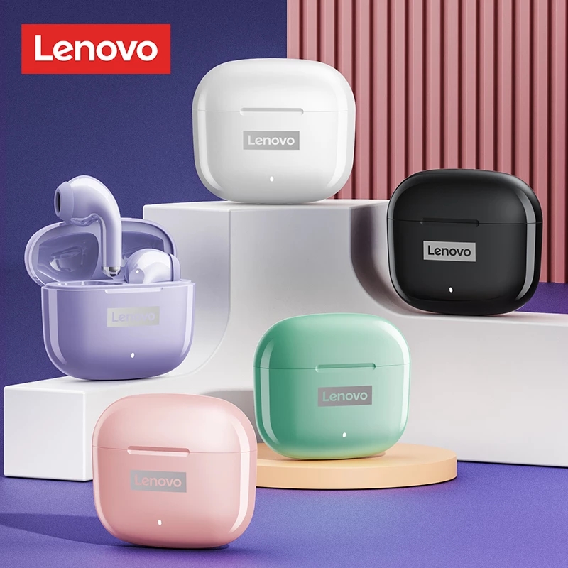 Bluetooth Lenovo-LP40ワイヤレスヘッドセット,5.1 pro tws,ノイズリダクション,タッチコントロール,250mah,オリジナル