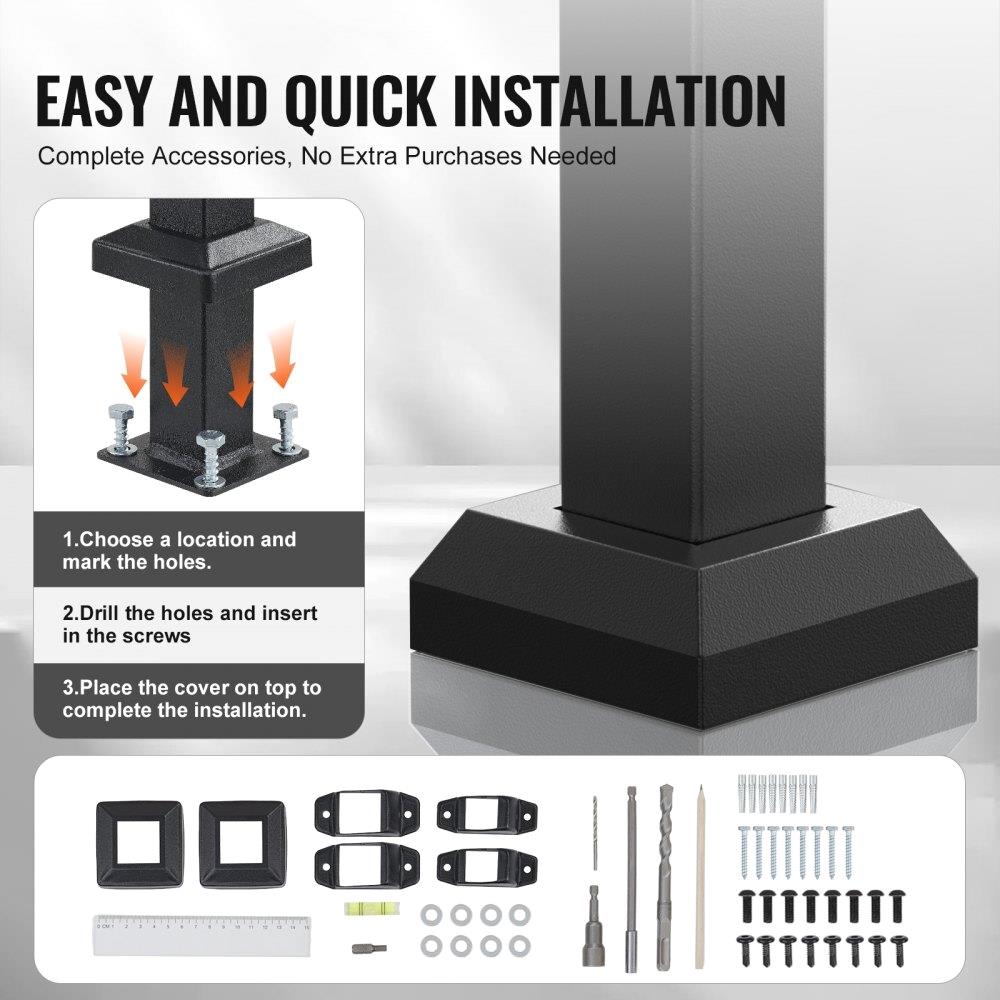 2-3 Step Handrails for outdoor Stairs - Porch Deck Safety Aid for seniors