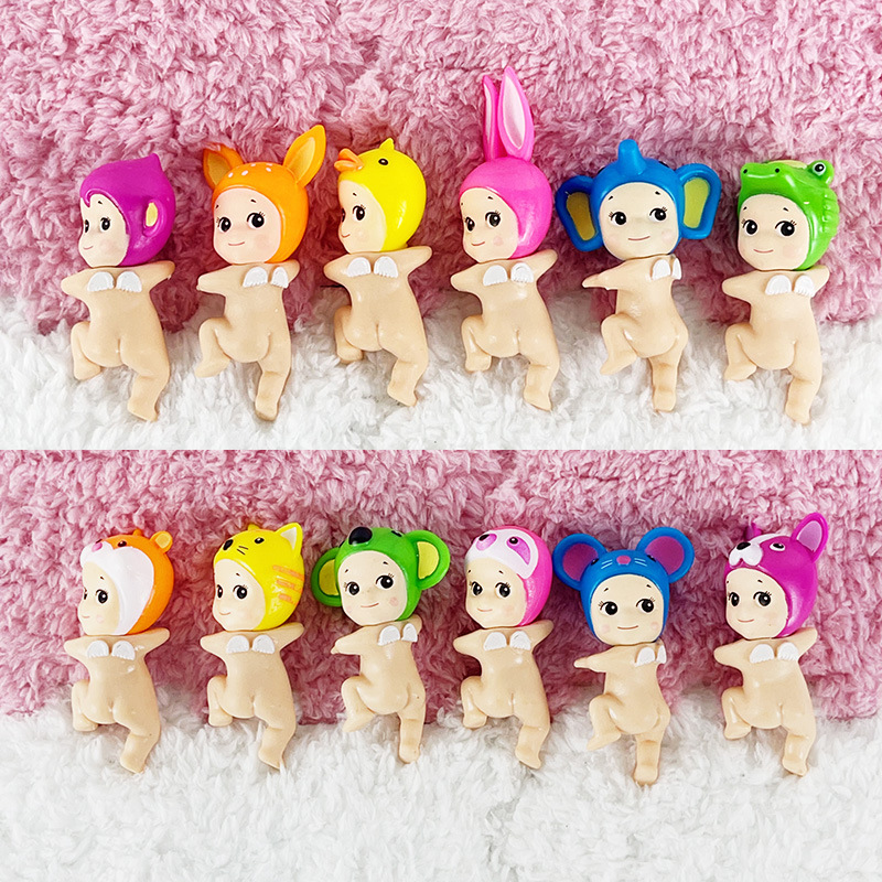 Random 1PC S Angels Blind Box Looking Back Series Mobile Phone Decoration Anime Peripheral Toys Gift Phone Screen Doll Ornaments