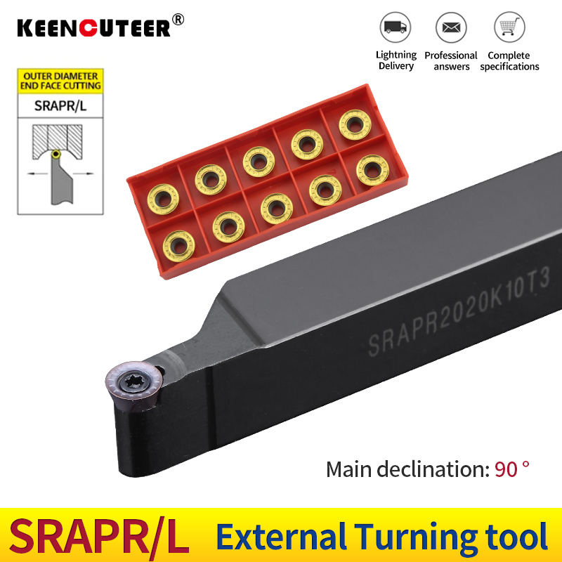 SRAPR1616H08 SRAPR2020K10 SRAPR2525M10 наружный держатель токарного инструмента RPMT/RPGT карбидная вставка для токарного станка лазерной резки набор инструментов токарный обработка металла инструменты