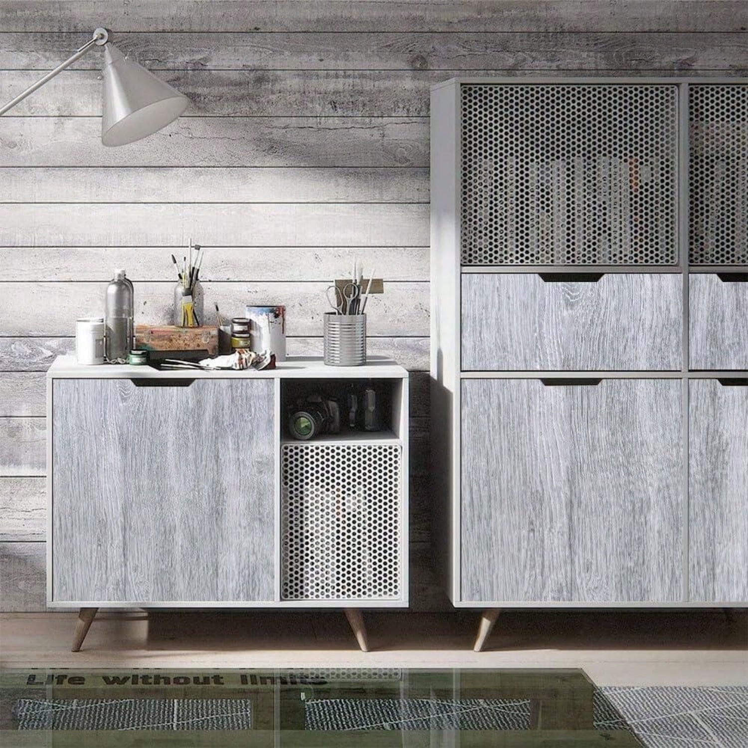 Papel de parede de vinil com grão de madeira, 55cm de largura, para porta, guarda-roupa, mesa, móveis, à prova d'água, adesivos autoadesivos, decoração de casa