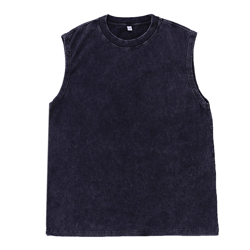 メンズベストヴィンテージウォッシュ tシャツ綿 100% タンクトップ夏カジュアルノースリーブトップスストリート黒ルーズ tシャツ女性