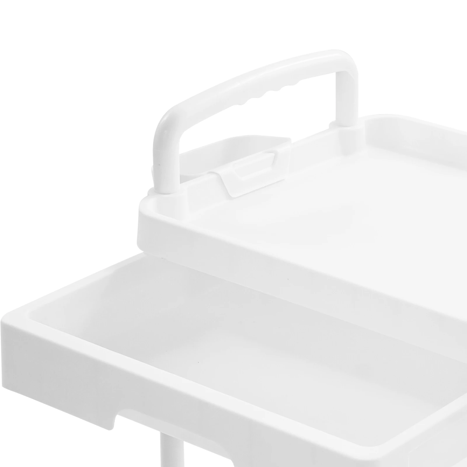 Carrello con rotelle a 3 livelli con cassetto Spaziatura del livello 5 kg per ripiano Carrello mobile con carico per libreria domestica Dormitorio 2,2 kg
