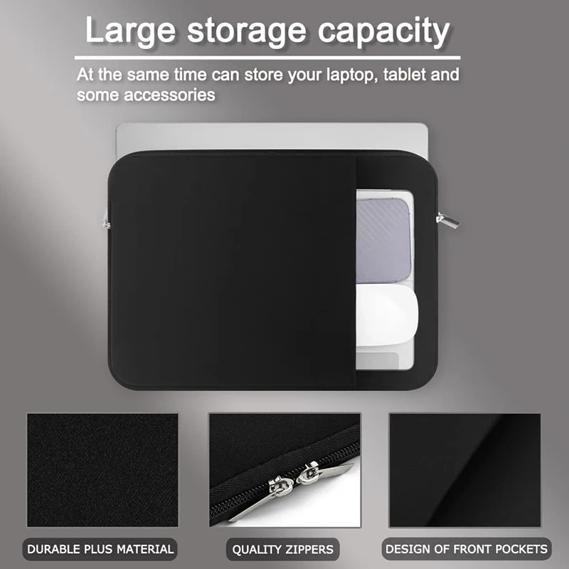 Bolsa para laptop 13 14 15.6 polegadas capa de computador para macbook air 13.3 capa xiaomi lenovo dell asus huawei hp bolsa protetora