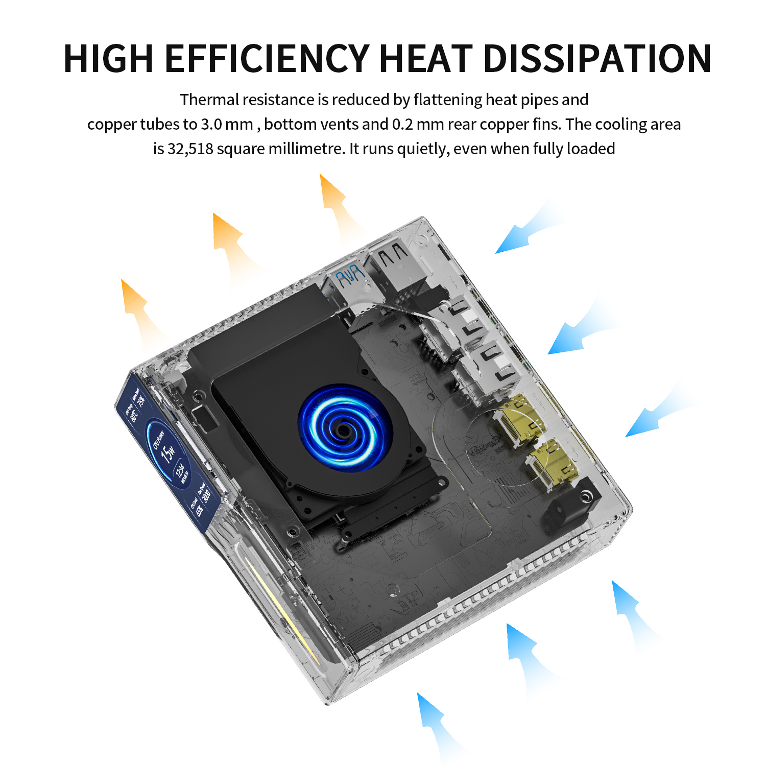 FIREBAT-Mini PC S1 12th Alder Lake N100, 16GB, 512GB, DDR4, MiniPC para jugadores de escritorio, WiFi5, BT4.2, visualización RGB