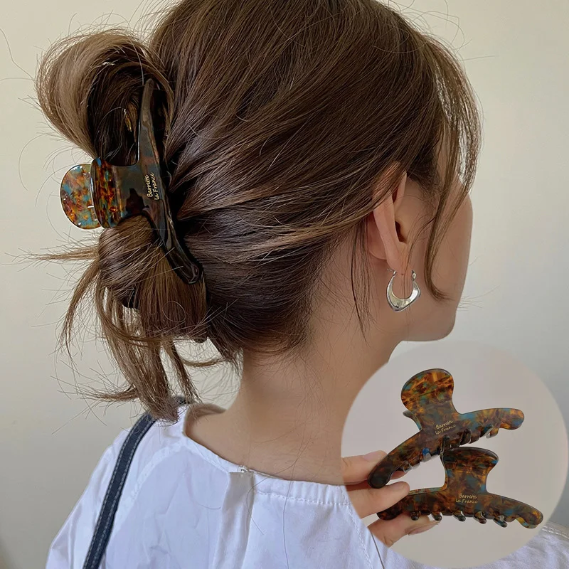 Pinza de pelo de acetato de alta calidad para mujer, elegante, decorativa con temperamento, pinza para el pelo Vintage, accesorios para el cabello de moda