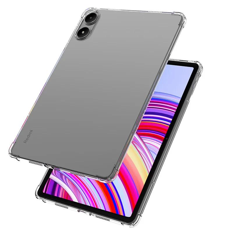 Airbags de TPU suave para Redmi Pad Pro 12,1 pulgadas 2024, funda transparente, funda trasera de silicona para tableta