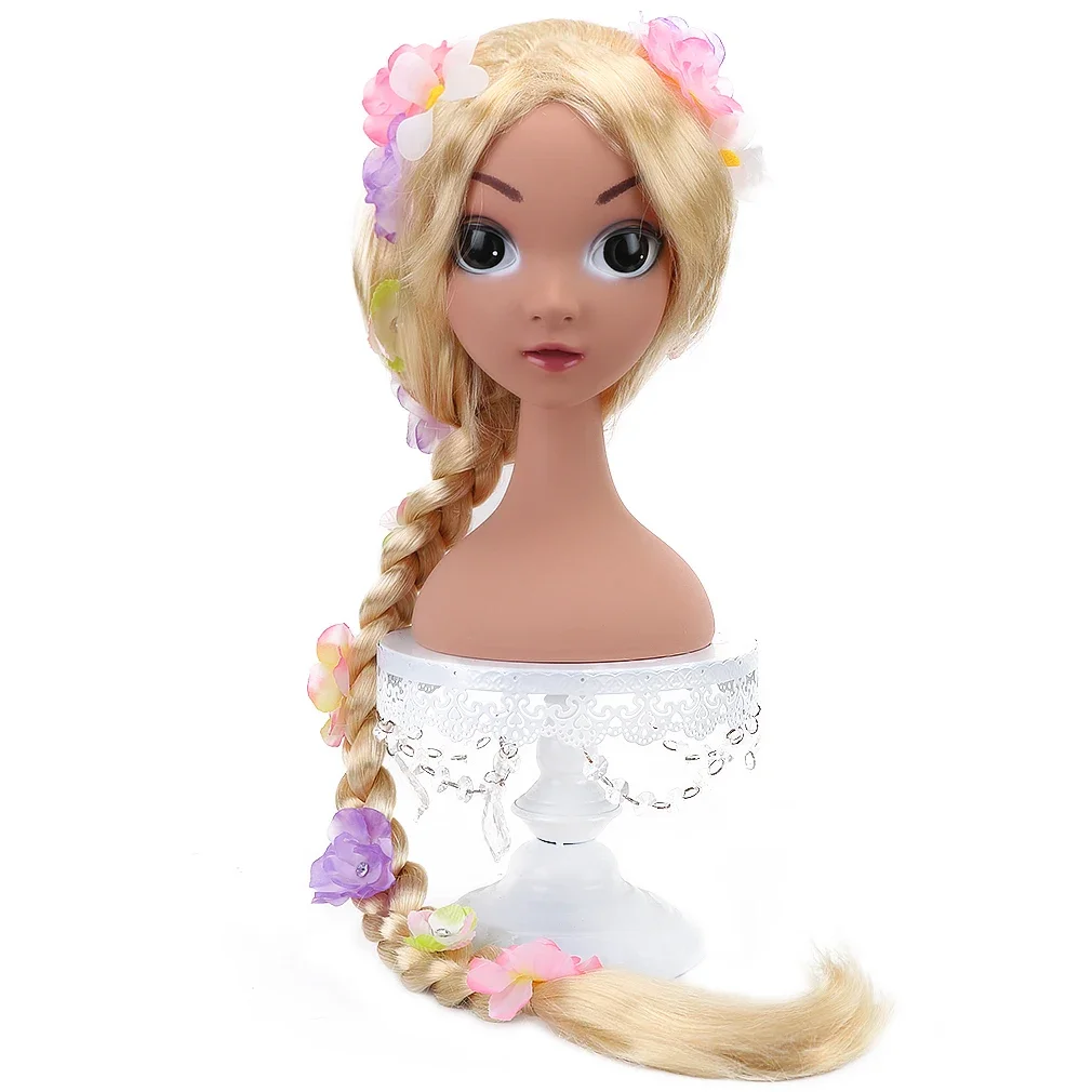AICKER ロングブロンド ラプンツェル ウィッグ 子供用 - プリンセス ガール コスチューム コスプレ おとぎ話 ボール 三つ編みウィッグ ハロウィン クリスマス パーツ用