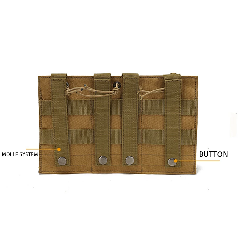 Chaleco táctico Triple para revistas, bolsa de accesorios Molle AK m45.56 mm, bolsa de almacenamiento para walkie-talkie, tela de nailon 600D