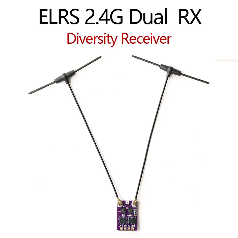ELRS 2,4G Diversity Receiver Dual Antenne RX Integriertes TCXO für FPV Freestyle RC Racing Long Range Drone Zubehör