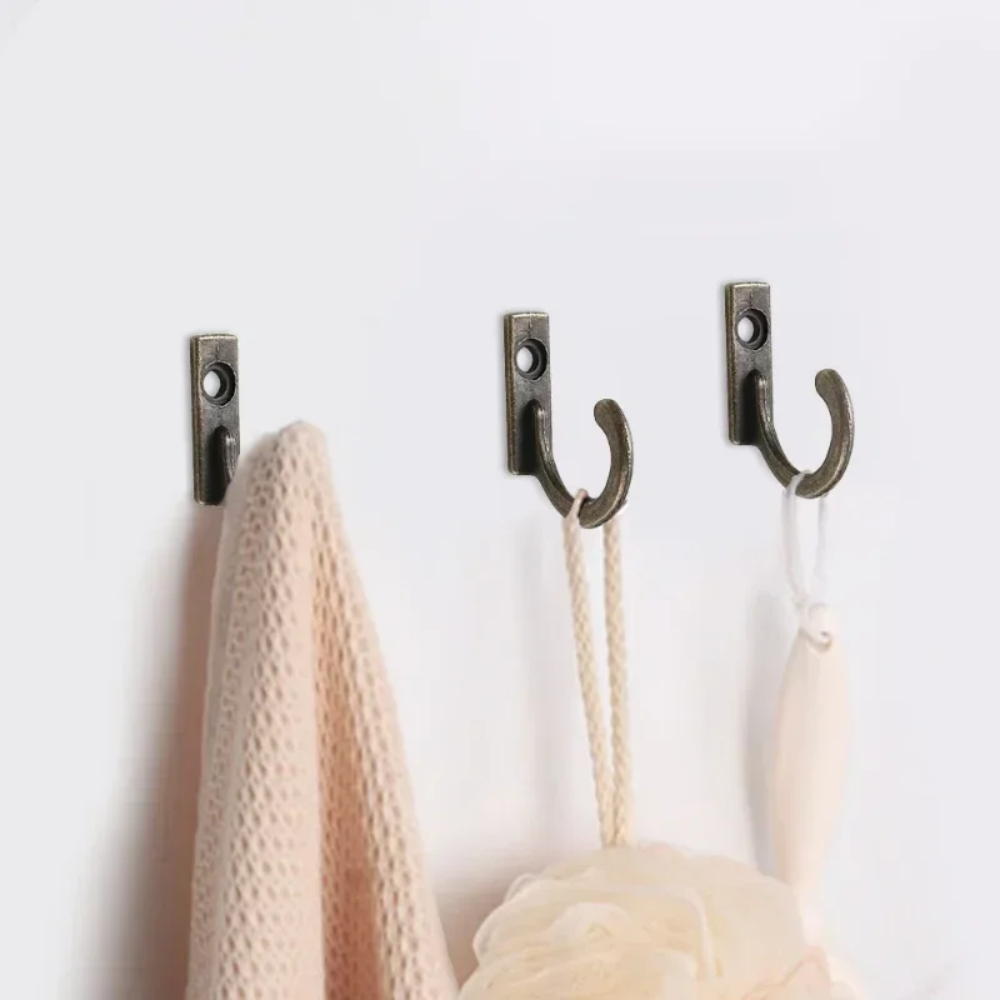 Ganchos vintage cabide de parede fivela curvada chifre bloqueio fecho gancho para caixa de jóias de madeira móveis decoração para casa