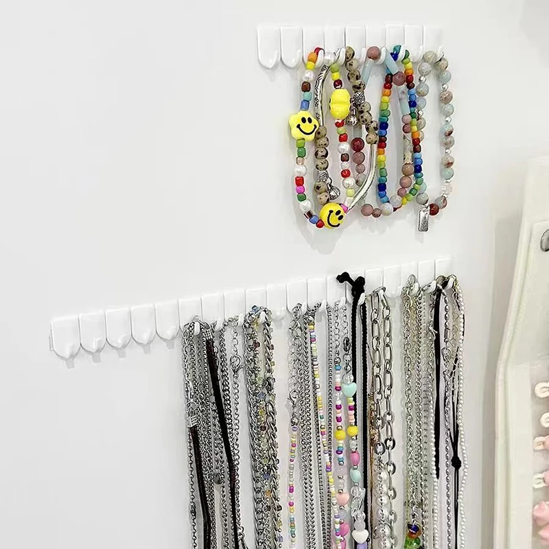 9 ชิ้น/เซ็ตกาวแขวนผนังเครื่องประดับเครื่องประดับ Hooks ผู้ถือจัดเก็บต่างหูแหวนสร้อยคอแขวน