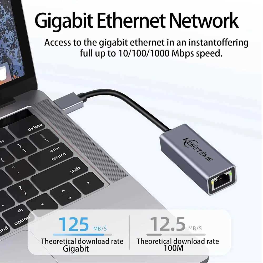 Ethernet-адаптер 1000 Мбит/с USB 3.0 типа C к сетевой карте RJ45 Android USB Lan Интернет-кабель для MacBook PC Windows XP 7 8 10