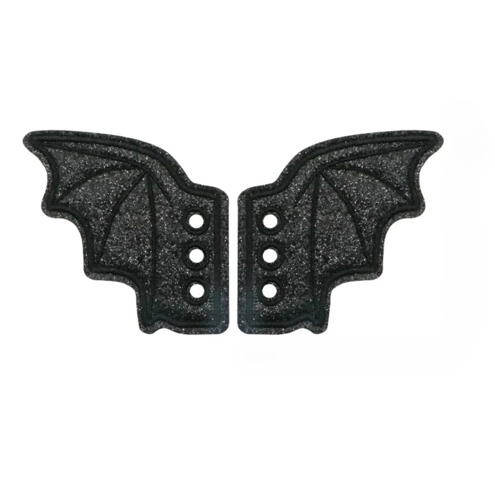 1 Para Ozdób na Buty w Kształcie Skrzydeł Nietoperza z Efektem Bling, Dekoracje do Trampek, Ubrań, Sznurowadeł, Punkowy Prezent na Halloween, Akcesoria