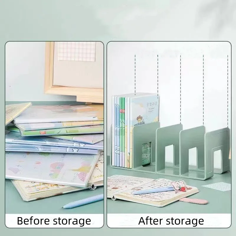 Morandi Simple Desktop หนังสือนักเรียนอ่านหนังสือเก็บอะคริลิค Four-Link Office หนังสือ 340 มม.x 143 มม.x 133 มม.ใหม่