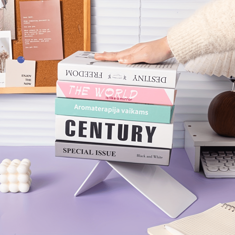 4/8pcs Set Clear Acrylic Bookends - Desktop Display Stands for Office, Home & Retail Use, Book Storage, Transparent