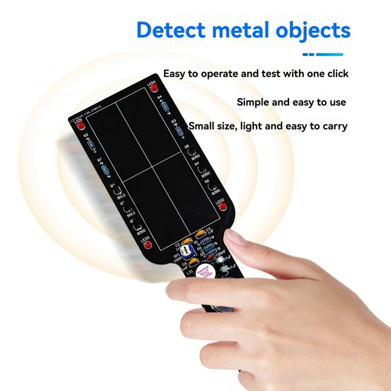 Diário diy detector de metais eletrônico kit diy simples localizador de metais peças soltas conjunto placa de circuito fazendo kit prática de solda