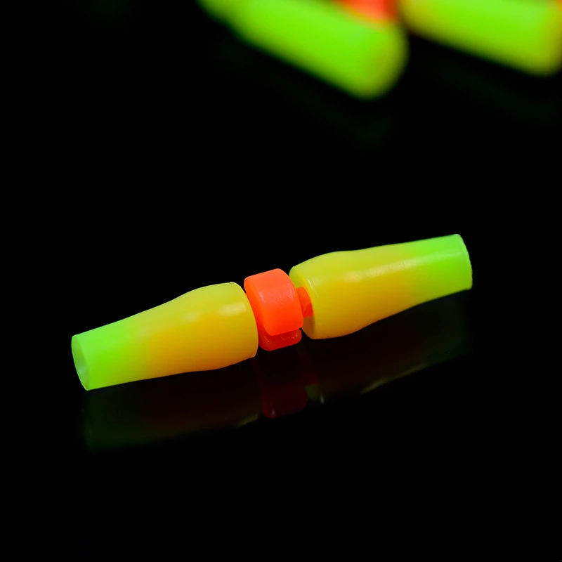 Bobber-Bouchons de flotteur de pêche, accessoires de pêche, bar anti-vent, clip de pêche en mer, jaune et orange, 10 à 200 pièces