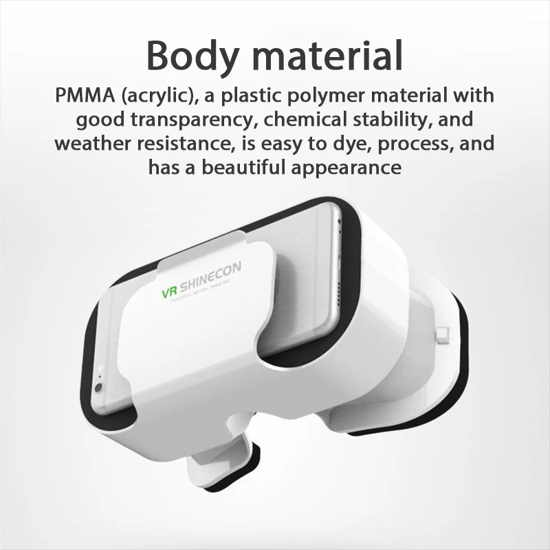 G05 3D VR SHINECON okulary zestaw słuchawkowy montowane na głowie wirtualna rzeczywistość regulowane okulary VR dla inteligentnych telefonów z systemem Android o przekątnej 4,7-6,3 cala