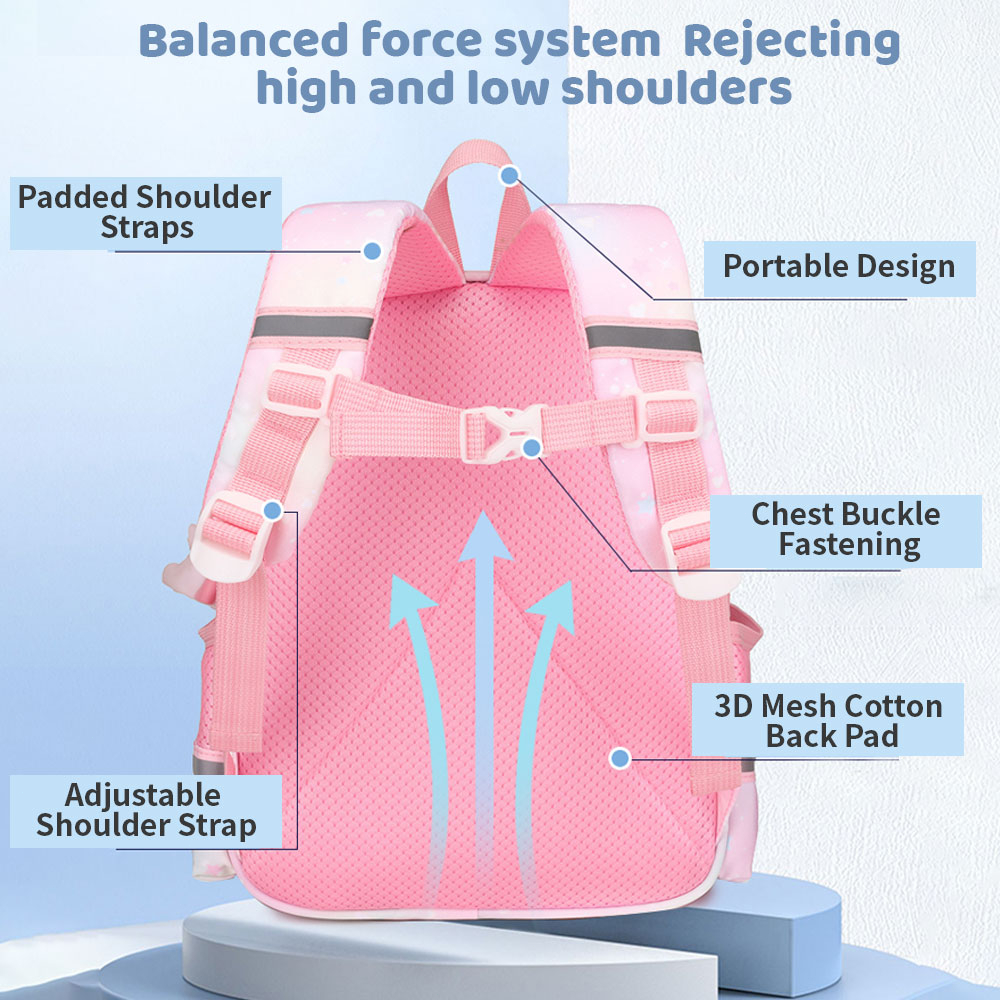 子供のための漫画の人魚のランドセル,ピンクの猫のランドセル,女の子と男の子のためのセコラバックパック,3〜7歳,新しい