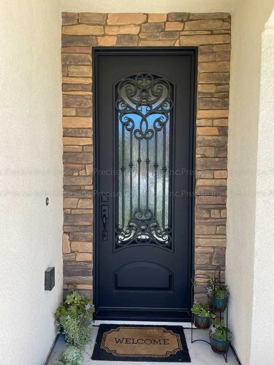 Puerta de Hierro de lujo con diseño personalizado, Puerta de Hierro Simple, tamaño más reciente, gran oferta