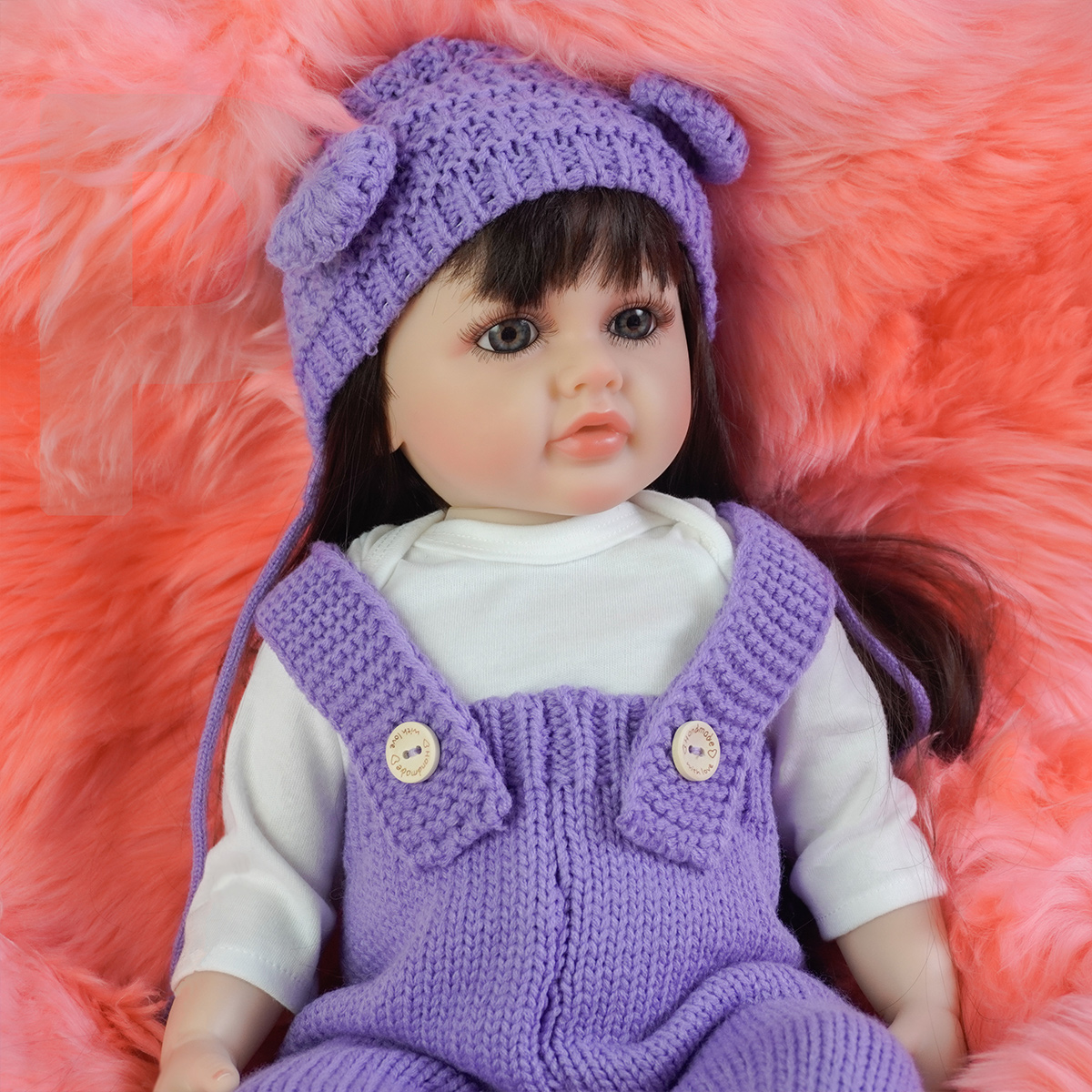 JOYORA Realistyczne Lalki Reborn, Realistyczne Pełne Silikonowe Dziecko Bebe Winyl 50CM Noworodek Dziewczynka Lalka Księżniczka Zabawka Prezent dla Malucha