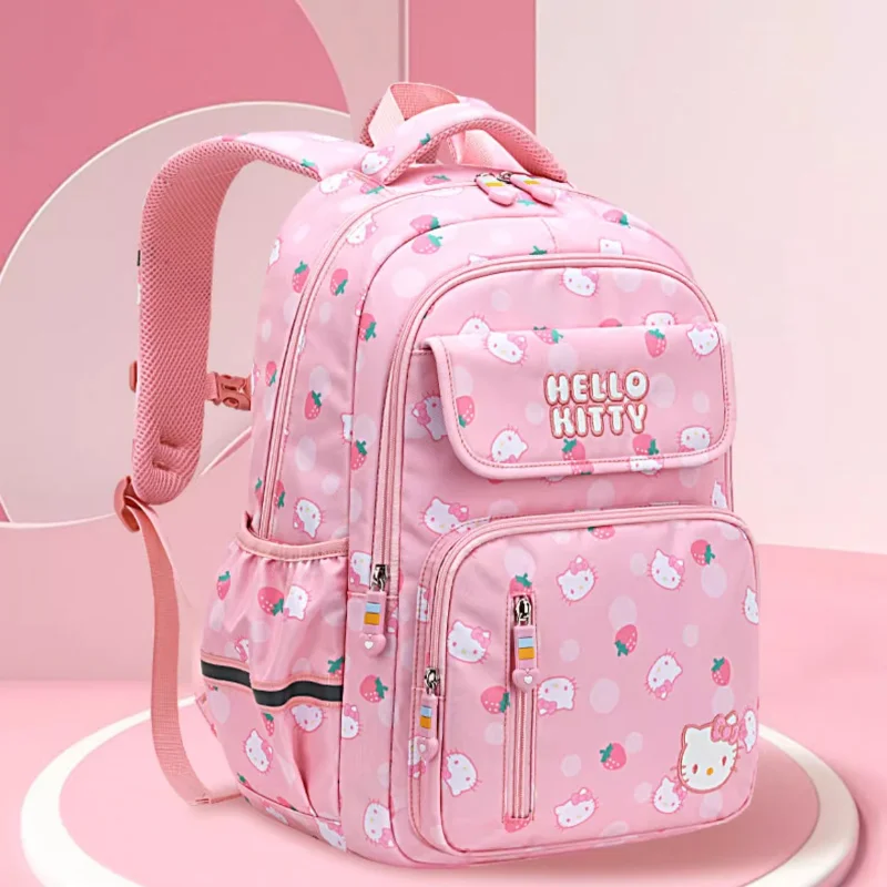 Sanrio Hello Kitty uroczy i słodki tornister studencki Kuromi z nadrukiem kreskówkowym prosty i świeży plecak o dużej pojemności