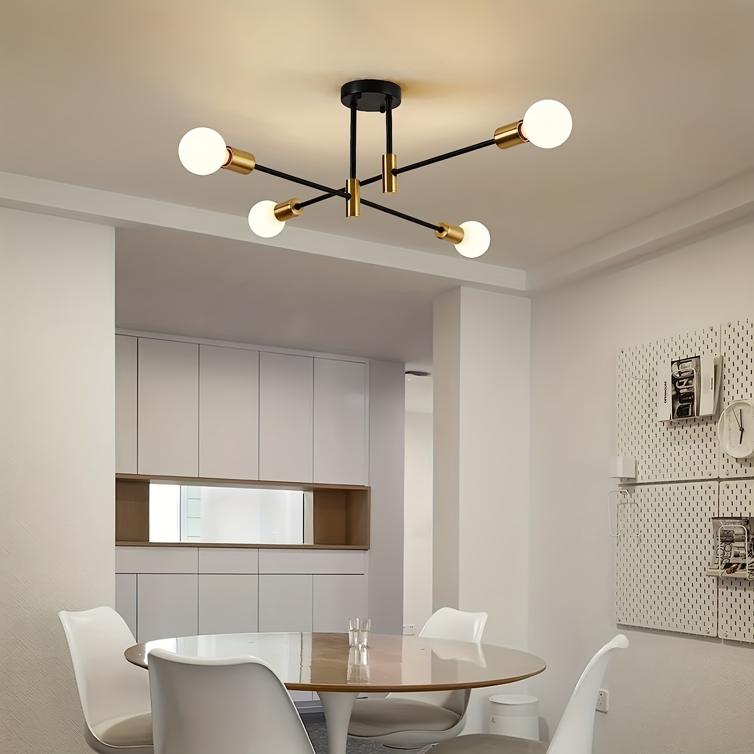 Pendant Light,Ceiling Light,Without Bulb,Modern Industrial Pendant Light,Living Room, Dining Room, Bedroom, Kitchen, Cafe, Black