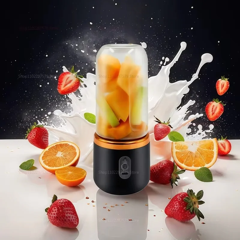 Przenośny blender do soków owocowych na 2 filiżanki mini kruszarka do lodu USB akumulatorowy bezprzewodowy wyciskacz do soków do smoothie podróżny kompaktowy