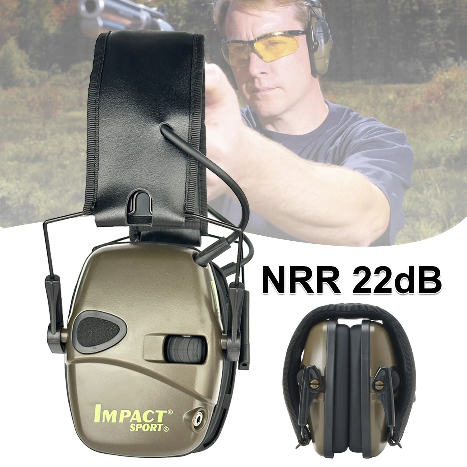1pc Elektronische Schießen Ohrenschützer Taktische Auswirkungen Sound Verstärkung Headset Gehörschutz Anti-lärm Ohrenschützer Outdoor Sport