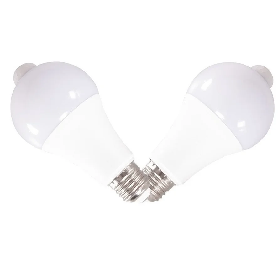 PwwQmm LED 220V E27 PIR lámpara con Sensor de movimiento 12W 15W 18W bombilla con Sensor de movimiento Detector de movimiento de radiación infrarroja luz nocturna