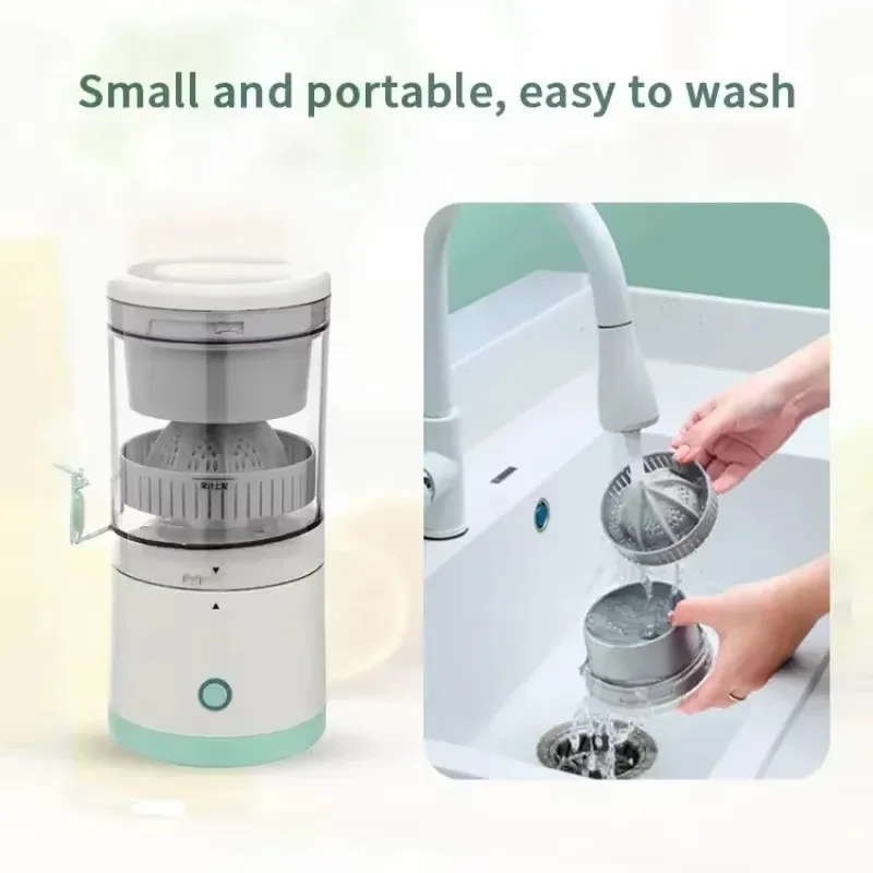 Estrattore di frutta completamente automatico Spremiagrumi domestico Macchina per succhi portatile Separazione dei residui Tazza per spremiagrumi a spirale bidirezionale