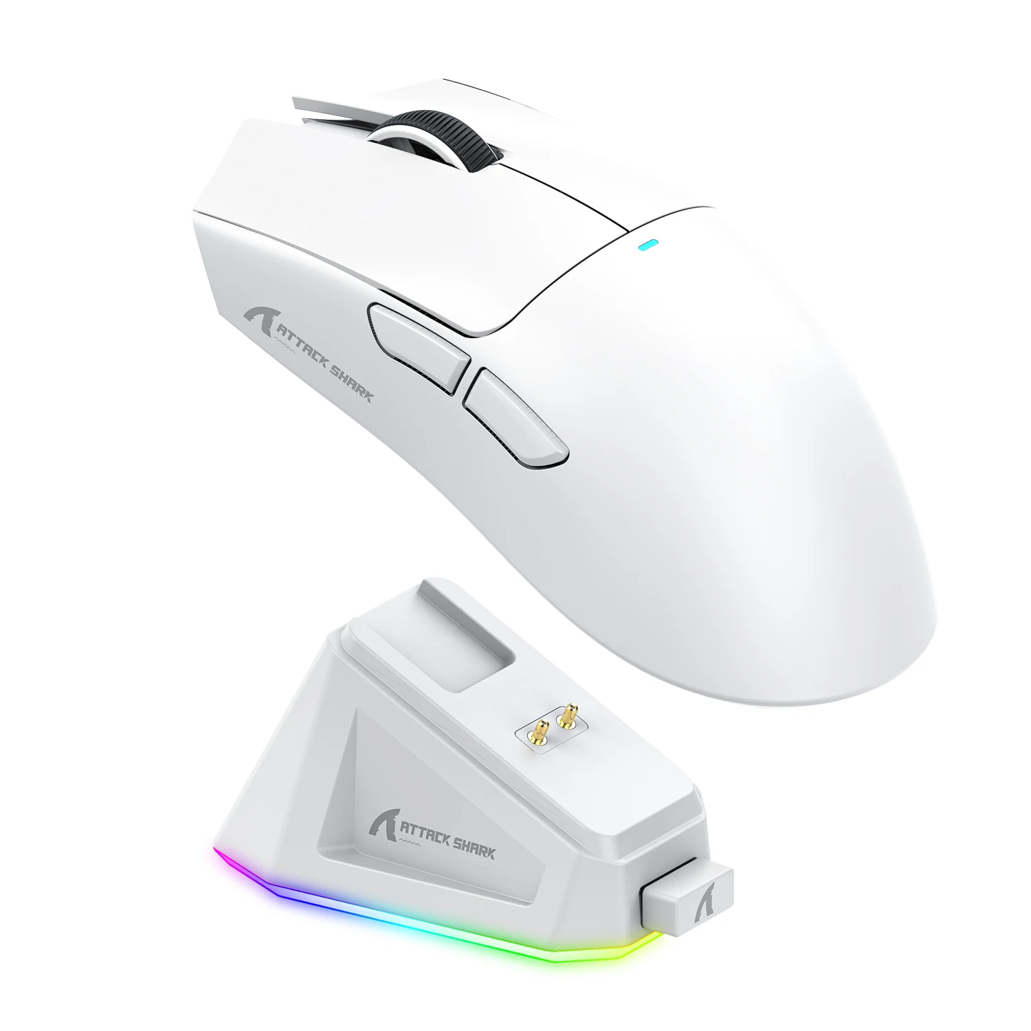 Ratón inalámbrico Bluetooth Attack Shark X11 Tri Mode con Base de cargador ratones ergonómicos Rgb accesorios ligeros para jugadores de Pc