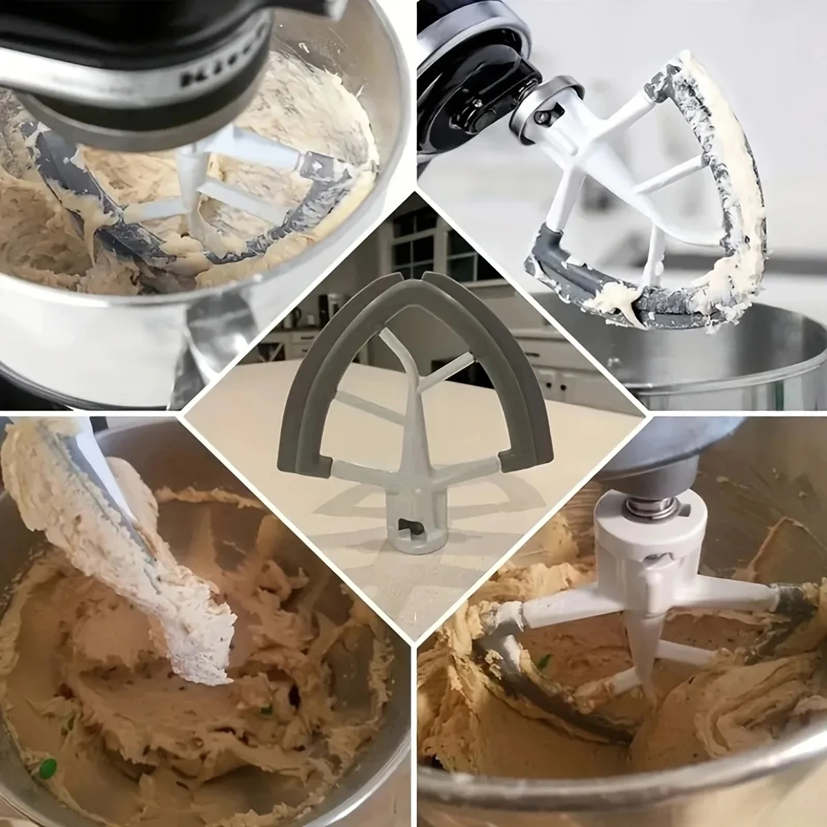 Accesorios de silicona de 4,5-5 pulgadas compatibles con el mezclador vertical con cabezal inclinable KitchenAid para mejorar su experiencia en repostería