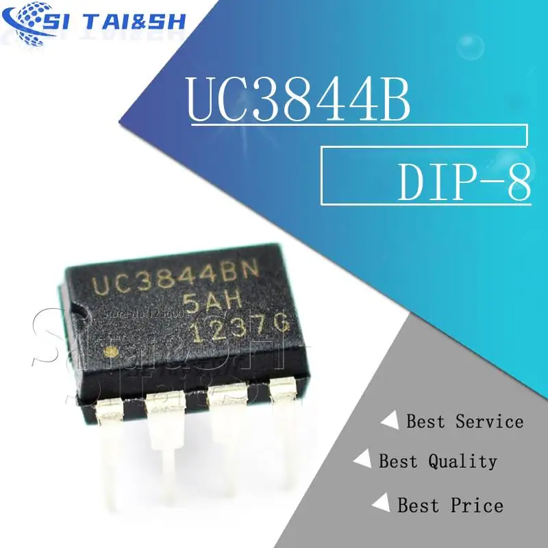 10 Uds UC3844B funda protectora de plástico negro para DIP-8 UC3844BN UC3844 UC3844AN UC3844A DIP nuevo y original