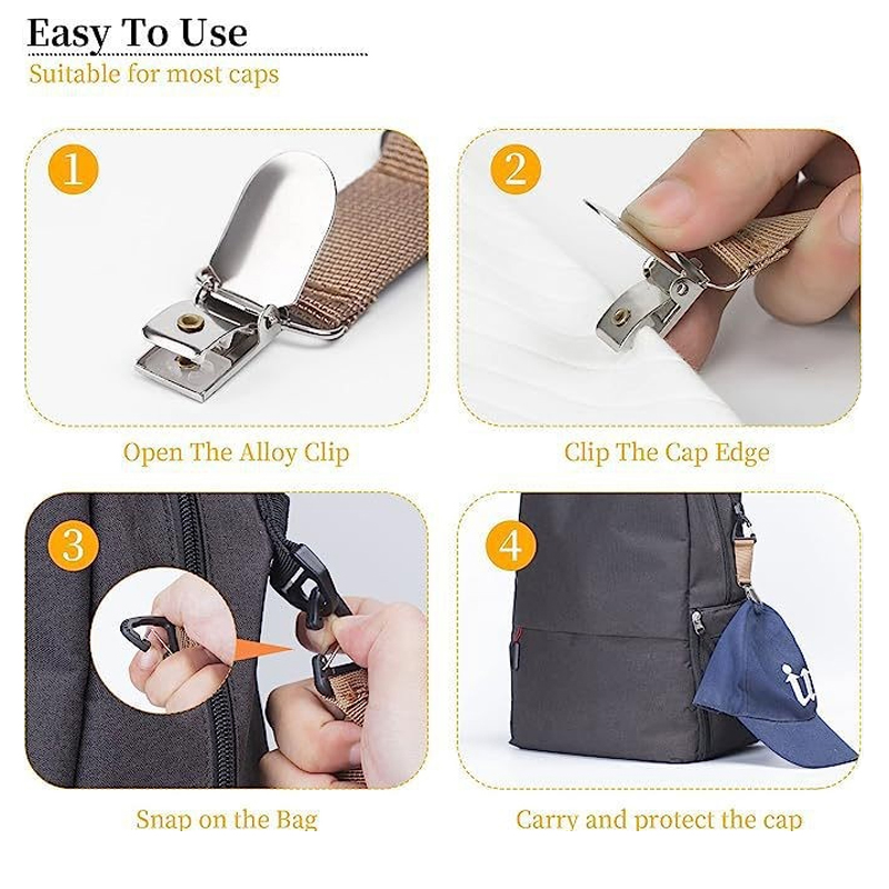 Clip per cappello di paglia da viaggio all'aperto clip per cappello portatile clip per riporre oggetti all'aperto multiuso