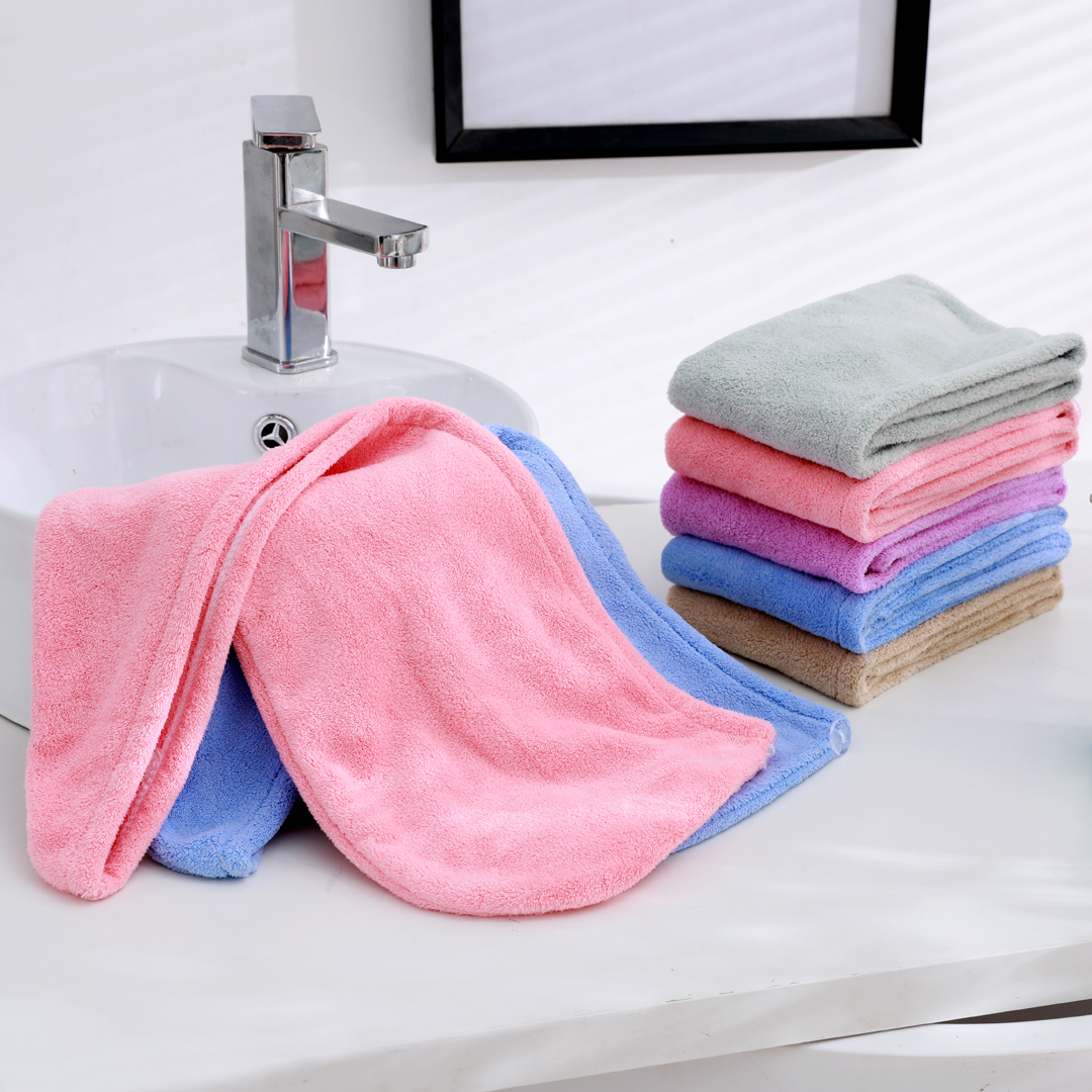 Confezione da 1 cuffia per capelli asciutti a coda lunga da donna, disponibile in più colori, morbida, comoda e assorbente