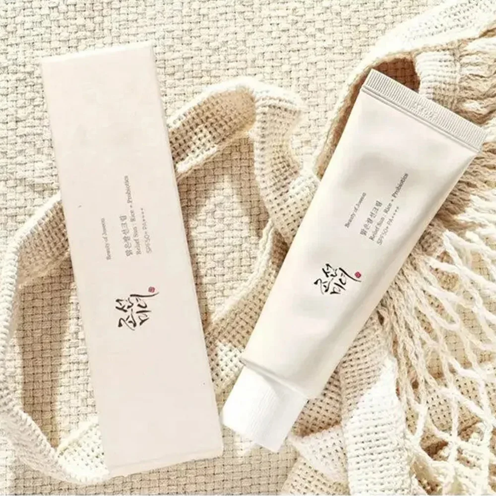 SPF50 + 日焼け止め韓国米プロバイオティクスソーラーブロッカースキンホワイトニングクリーム抗 UV 日焼け止め顔マイルド保湿血清 50 ミリリットル