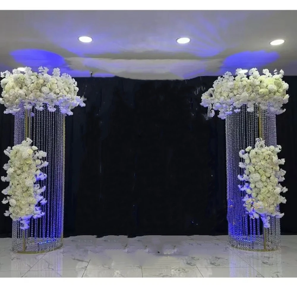 2-6 ชิ้น 200 เซนติเมตรสูงงานแต่งงาน Props ศิลปะเหล็กรอบรูปพื้นหลัง Arch ในร่มงานแต่งงานตกแต่งเวที Props