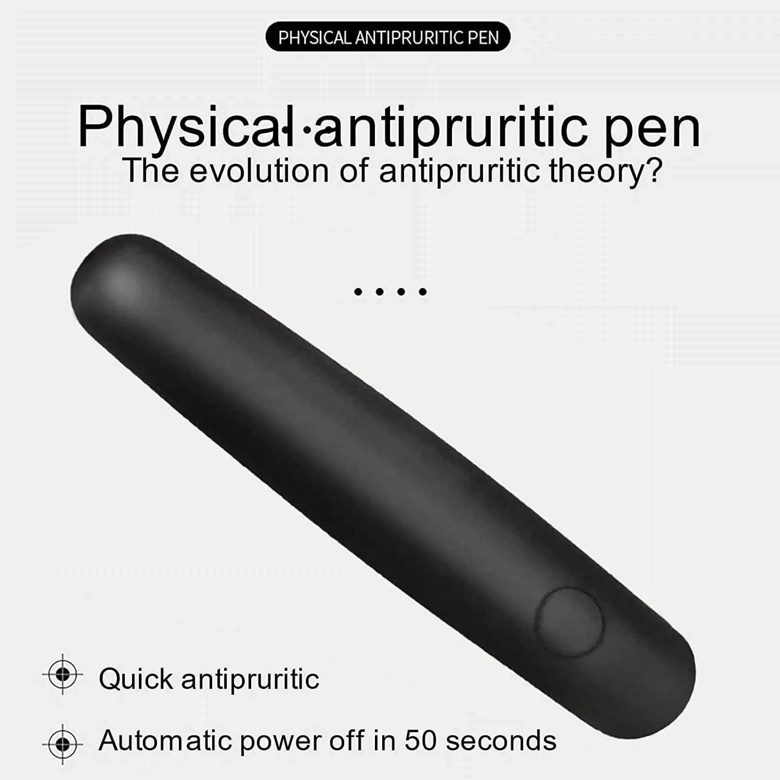 Para picazón, picadura, insecto, mosquito, bolígrafo portátil, negro, alivia los niños adultos, antipicazón físico, palo para dejar de picazón, antipruriginoso